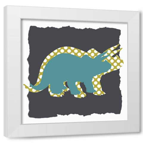 Dino 1 White Modern Wood Framed Art Print by Bailey, Ann