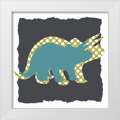 Dino 1 White Modern Wood Framed Art Print by Bailey, Ann