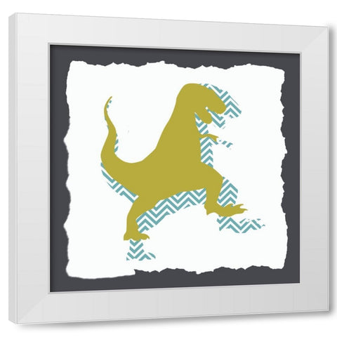 Dino 2 White Modern Wood Framed Art Print by Bailey, Ann