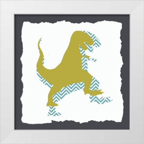 Dino 2 White Modern Wood Framed Art Print by Bailey, Ann