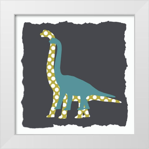 Dino 3 White Modern Wood Framed Art Print by Bailey, Ann