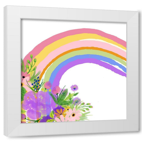 Over the Rainbow 1 White Modern Wood Framed Art Print by Bailey, Ann