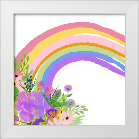 Over the Rainbow 1 White Modern Wood Framed Art Print by Bailey, Ann