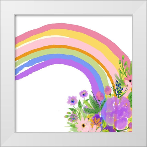 Over the Rainbow 3 White Modern Wood Framed Art Print by Bailey, Ann