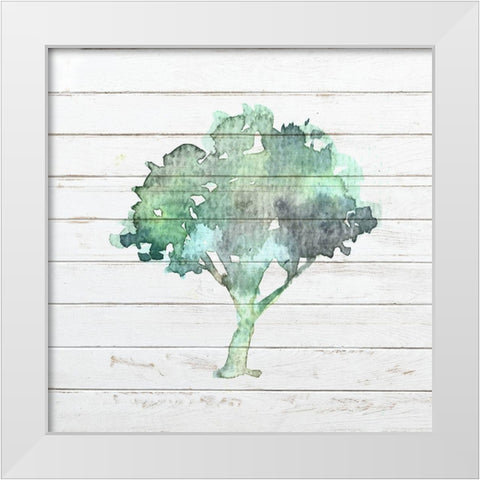Watercolor Tree 1 White Modern Wood Framed Art Print by Bailey, Ann