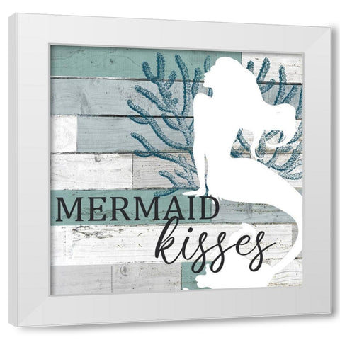Mermaid Starfish 1 White Modern Wood Framed Art Print by Bailey, Ann