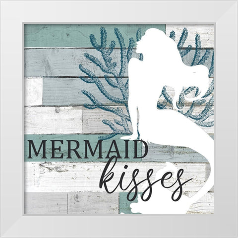 Mermaid Starfish 1 White Modern Wood Framed Art Print by Bailey, Ann