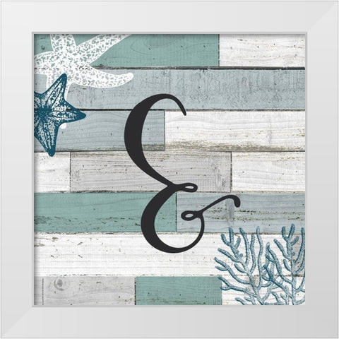 Mermaid Starfish 3 White Modern Wood Framed Art Print by Bailey, Ann