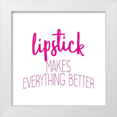 Lipstick 2 White Modern Wood Framed Art Print by Bailey, Ann