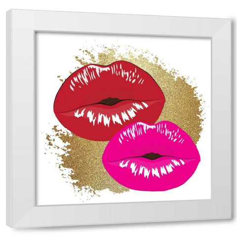Lipstick 3 White Modern Wood Framed Art Print by Bailey, Ann