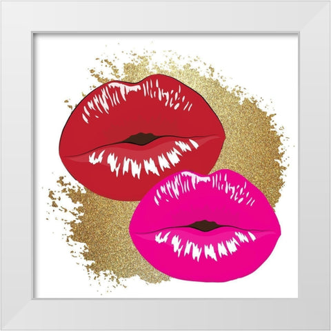 Lipstick 3 White Modern Wood Framed Art Print by Bailey, Ann