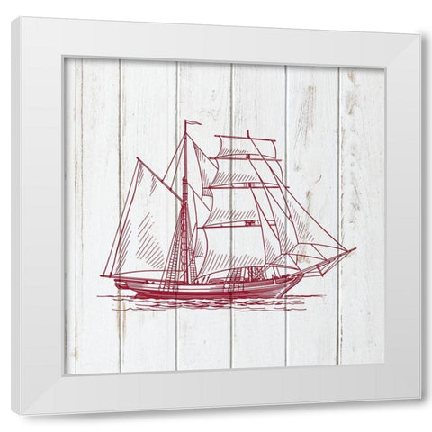 Sail Away 3 White Modern Wood Framed Art Print by Bailey, Ann