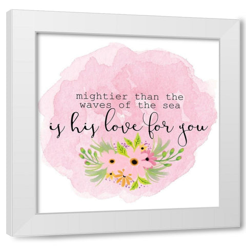 Mightier than the Waves White Modern Wood Framed Art Print by Bailey, Ann