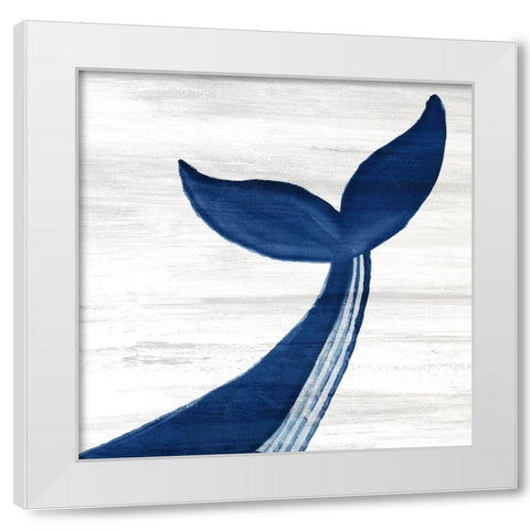 Whale Tails 2 White Modern Wood Framed Art Print by Bailey, Ann
