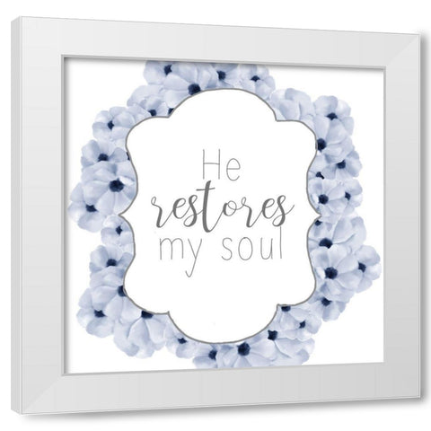 He Restores White Modern Wood Framed Art Print by Bailey, Ann