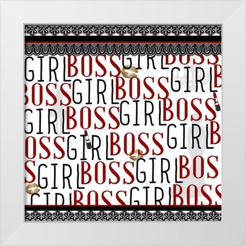 Girl Boss White Modern Wood Framed Art Print by Bailey, Ann