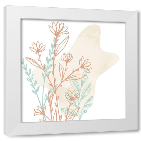 Flower Garden 1 White Modern Wood Framed Art Print by Bailey, Ann