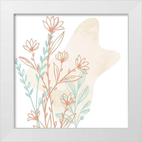 Flower Garden 1 White Modern Wood Framed Art Print by Bailey, Ann
