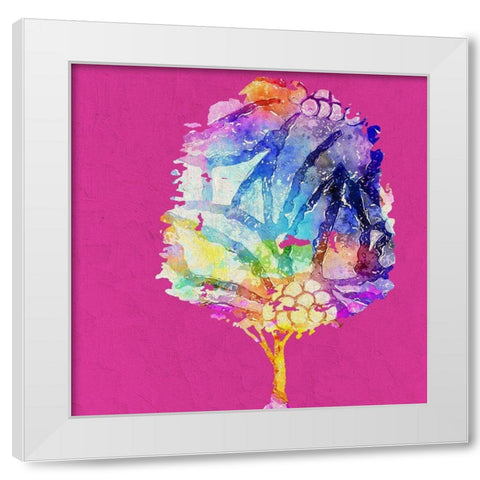 Painted Tree 2 White Modern Wood Framed Art Print by Bailey, Ann