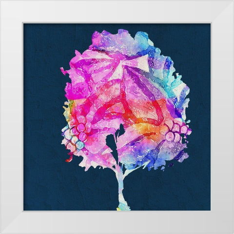 Painted Tree 3 White Modern Wood Framed Art Print by Bailey, Ann