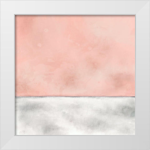 Pink Sunset White Modern Wood Framed Art Print by Bailey, Ann