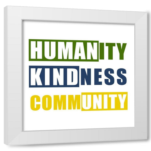 Humanity White Modern Wood Framed Art Print by Bailey, Ann