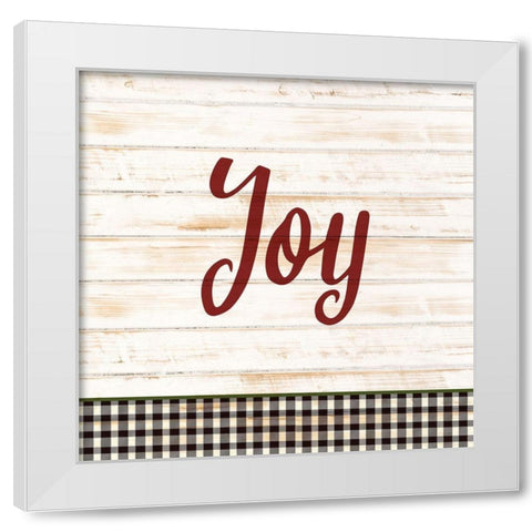 Joy Plaid White Modern Wood Framed Art Print by Bailey, Ann