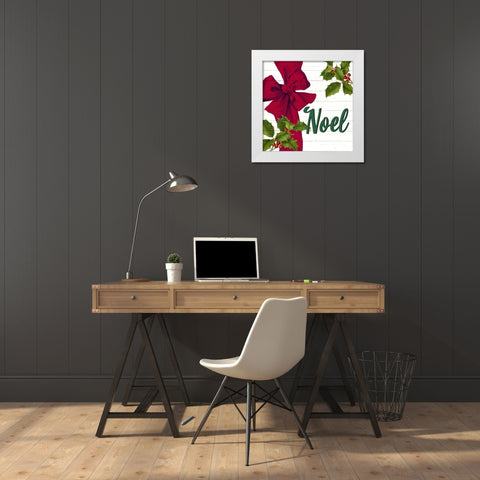 Noel Bow White Modern Wood Framed Art Print by Bailey, Ann