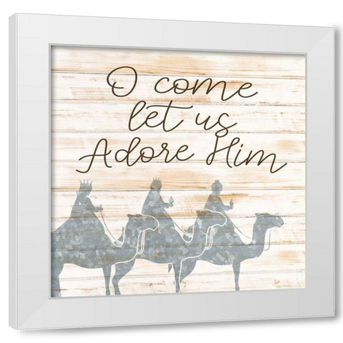 Wise Men Adore White Modern Wood Framed Art Print by Bailey, Ann