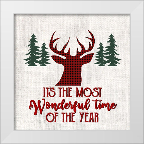 Wonderful White Modern Wood Framed Art Print by Bailey, Ann