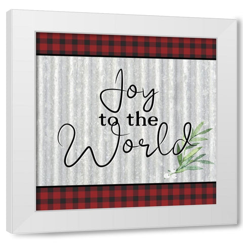 Joy to the Word Metal White Modern Wood Framed Art Print by Bailey, Ann
