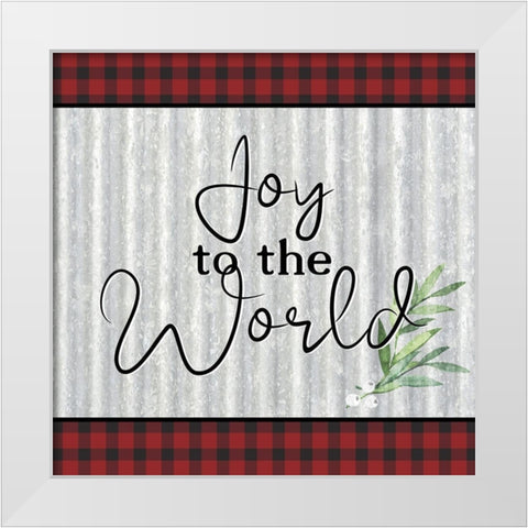 Joy to the Word Metal White Modern Wood Framed Art Print by Bailey, Ann