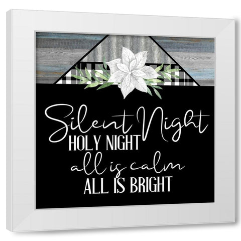 Silent Night Holy Night White Modern Wood Framed Art Print by Bailey, Ann
