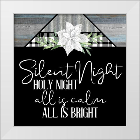 Silent Night Holy Night White Modern Wood Framed Art Print by Bailey, Ann
