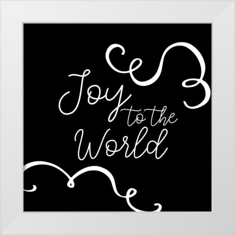Joy to the World White Modern Wood Framed Art Print by Bailey, Ann