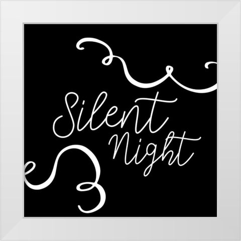 Silent Night White Modern Wood Framed Art Print by Bailey, Ann
