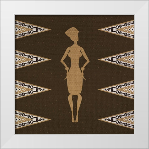 Woman 1 White Modern Wood Framed Art Print by Bailey, Ann