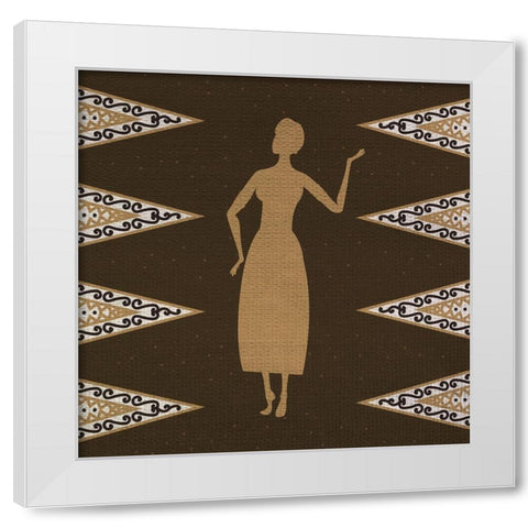 Woman 3 White Modern Wood Framed Art Print by Bailey, Ann