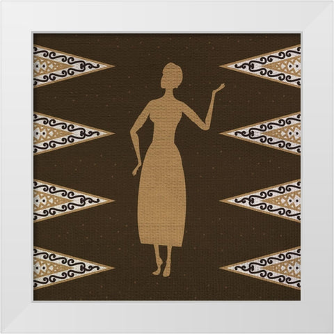 Woman 3 White Modern Wood Framed Art Print by Bailey, Ann