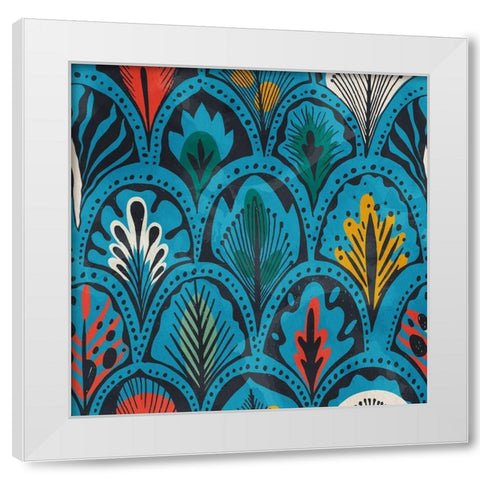 Feather Pattern 2 White Modern Wood Framed Art Print by Bailey, Ann