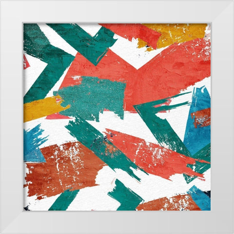 Painted Square 2 White Modern Wood Framed Art Print by Bailey, Ann
