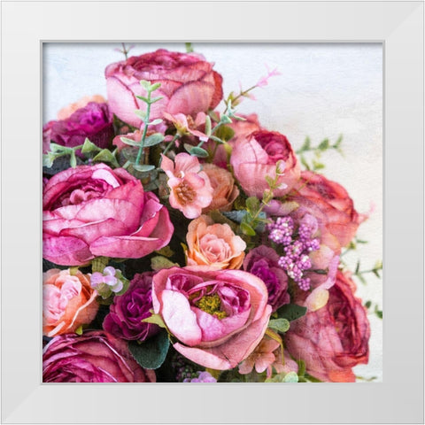 Flora White Modern Wood Framed Art Print by Bailey, Ann