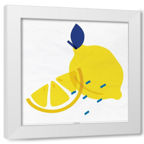 Lemon Drop 3 White Modern Wood Framed Art Print by Bailey, Ann