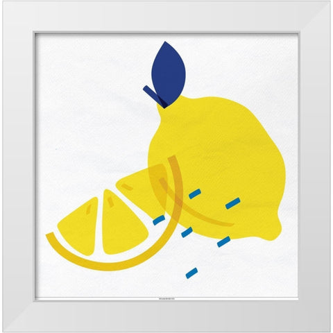 Lemon Drop 3 White Modern Wood Framed Art Print by Bailey, Ann
