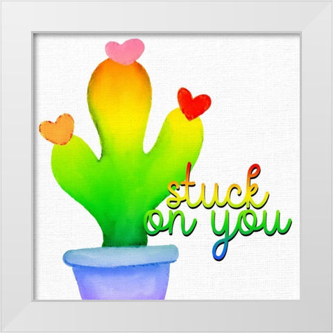 Stuck on You 2 White Modern Wood Framed Art Print by Bailey, Ann