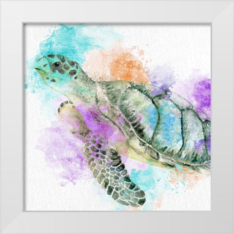 Swimming White Modern Wood Framed Art Print by Bailey, Ann