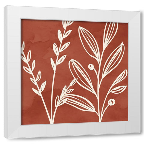 Fall Botanicals 1 White Modern Wood Framed Art Print by Bailey, Ann