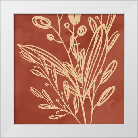 Fall Botanicals 2 White Modern Wood Framed Art Print by Bailey, Ann