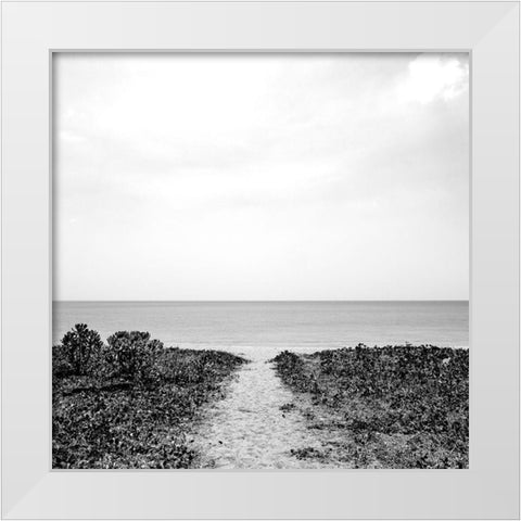 Beach Black and White White Modern Wood Framed Art Print by Bailey, Ann