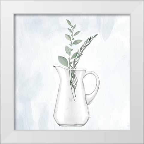 Glass Vase 1 White Modern Wood Framed Art Print by Bailey, Ann